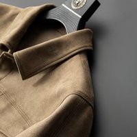 Veste rétro classique fausse pour hommes, manteau de camionneur boutonné décontracté, vêtements d'hiver longs