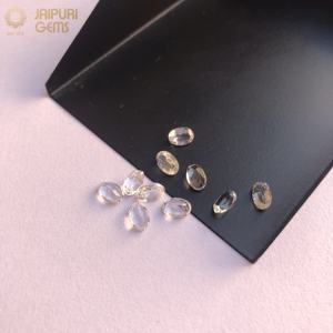 คริสตัลควอตซ์ธรรมชาติทรงรีเจียระไนแบบเหลี่ยมเพชรพลอยจาก Jaipuri Gems สำหรับทำเครื่องประดับชั้นดี - Product Image 6
