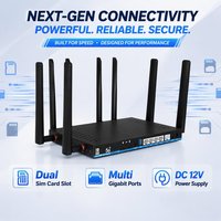Módem Industrial CPE 5G, Router 4G 5G WiFi6 AX3000, Router VPN Inalámbrico de Doble Banda 5G con Ranura para Tarjeta SIM