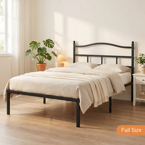 Cadre de lit en acier robuste et personnalisé <span class=keywords><strong>avec</strong></span> tête de lit pour chambre à coucher, bureau à domicile, dortoir - Product Image 1