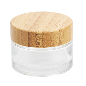 Pot en verre <span class=keywords><strong>noir</strong></span> mat personnalisé rechargeable de 30g, 50g, 100g avec couvercle en <span class=keywords><strong>bambou</strong></span> sans BPA pour emballages de cosmétiques et de soins de la peau - Product Image 4