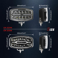 Luces Antiniebla/de Conducción LED de 10 Pulgadas, Foco LED de 24V para Camión, Faro Delantero LED 4x4 Blanco Ámbar, Luces para Remolque