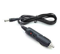 Cable de Alimentación para Encendedor de Cigarrillos de 12 Voltios, Cable de Alimentación para Automóvil, Conector de 2.1 mm de Diámetro, Interruptor de 2 A, Adaptador Macho Aislado de PVC para Automóvil