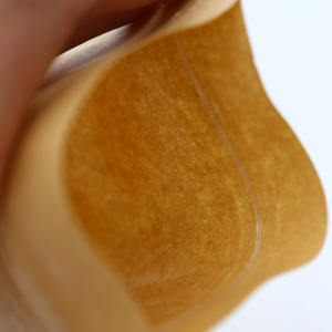 Petits sacs de rangement plats en papier kraft brun à trois soudures latérales, refermables à chaud avec fermeture éclair et fenêtre transparente, pour snacks, bonbons, aliments et thé - Product Image 5