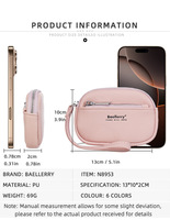 Dompet Koin Tipis Baru Baellerry untuk Wanita dan Remaja Putri, Dompet Pendek Sederhana dengan Kantong Resleting, Kapasitas Besar, Mujer Monedero