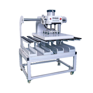 Machine d'impression pneumatique à chaud <span class=keywords><strong>pour</strong></span> vêtements, <span class=keywords><strong>pour</strong></span> le thermocollage de la couture latérale sans couture des pantalons à huit barres et le repassage des bords. - Product Image 1