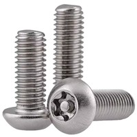Vis de sécurité antivol à tête cylindrique Torx en acier inoxydable 304, finition zinc, filetage fin, classe 6, métrique, Nosson