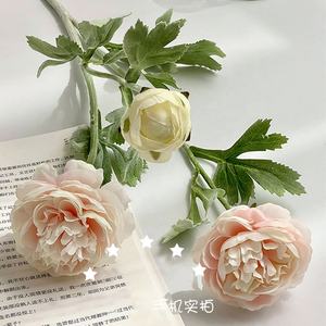 JCF339 Decoraciones de Boda Flores Artificiales Flores de Seda Peonías Artificiales <span class=keywords><strong>Tallo</strong></span> Flocado 3 Cabezas Ranúnculos - Product Image 6
