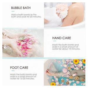 Bath Bomb Bubble Bath <b>Set</b> Spa Gifts for Women, Natural Handmade Bath Bombs Rich in <b>Essential</b> <b>Oils</b> - Product Image 5