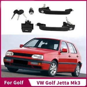 Système de verrouillage de porte de voiture pour Golf Mk3, kit de poignée de porte avec serrure, compatible avec 1H0837207B 1H0905855A 1H6827571A 1H0898081 - Product Image 1