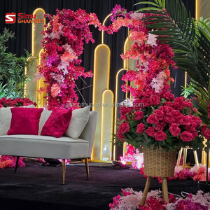 Fondo de Metal Dorado Portátil y Económico para Decoración de Bodas, con Luz LED - Product Image 2