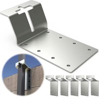 Support de montage vertical en acier pour poteau en T, à fixation unilatérale, avec revêtement en poudre, pour boîte aux lettres et support de signalisation