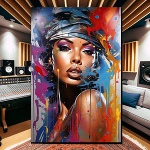 Pintura al Óleo Abstracta Moderna y Colorida, Pintura a Mano sobre Lienzo, Arte de Pared con Marco para Decoración del Hogar - Product Image 6