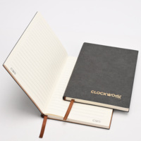 Carnet de notes personnalisé en similicuir noir, couverture rigide, dorure à chaud de haute qualité, format A5/A4, journal d'affaires, cadeau d'entreprise, OEM, réunion de bureau