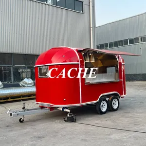 Remolque de Comida Móvil Popular en Alemania, Color Rojo, Ideal para Viajes Familiares, Carrito de Helados y Café - Product Image 1