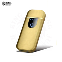 Vente en gros USB Rechargeable Briquet électrique Coupe-vent Métallique Arc électronique Allume-cigare avec boîte-cadeau