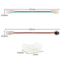Connecteur de bande LED SXZM CCT à 3 broches sans soudure, connecteur rapide pour bande LED de 8 mm et 10 mm