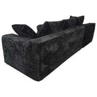 Canapé d'angle modulable en tissu velours côtelé, design moderne, pour salon d'appartement, avec mousse haute densité