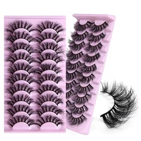 Cils russes à bande cils à bande complète D Curl Faux cils de vison vendeur de cils sans cruauté