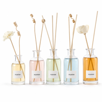 Bouteille diffuseur de parfum en verre cylindrique droit 50ml 90ml 100ml 150ml 180ml 200ml 220ml 300ml avec logo personnalisé pour emballage de parfum