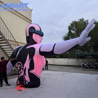 Mascotte de promotion publicitaire pour festival de musique en plein air, décoration gonflable, robot IA, ballon