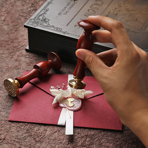 Nuevo mango de madera/hereditario/gráfico de estrellas/creación/sobre de invitación de boda y decoración de regalo/fabricantes de sellos al por mayor - Product Image 4