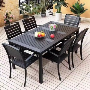 Combinazione di alluminio mobili da <span class=keywords><strong>esterno</strong></span> impermeabile e resistente di lusso tavolo da pranzo e sedia Set - Product Image 3