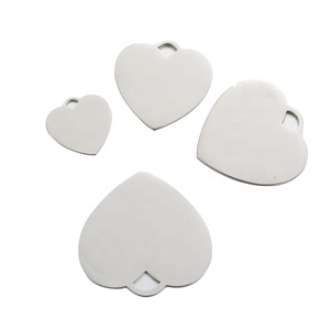 Yiwu aceon thép không gỉ thiết kế thương hiệu thời trang hình dạng cá nhân trống dập trống đồ trang sức kích thước khác nhau Peach Heart Dog Tag - Product Image 4