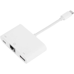 Usb Type C To <b>Ethernet</b> <b>Adapter</b> With Usb Port For Laptop Computer Networking - Product Image 3