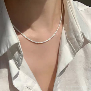Collier pour femme CANNER Fashion S925 en argent sterling plaqué or 18 carats, design végétal, chaîne à maillons, classique, à porter tous les jours - Product Image 4