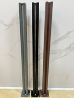 Zhejiang extérieur en aluminium carré sans cadre en verre balustrade Post conception d'escalier tubulaire en alliage d'aluminium durable