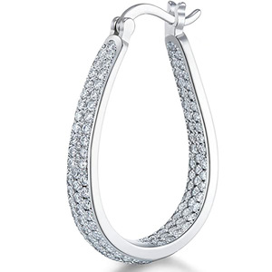 Orecchini a Cerchio Grandi da Donna, Orecchini a Cerchio a Cerchio Largo, Gioielli alla Moda per Feste e Uso Quotidiano - Product Image 1