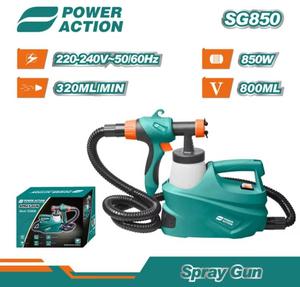 Pistolet de peinture électrique HVLP Power <span class=keywords><strong>Action</strong></span> SG850 850W de qualité professionnelle pour travaux de construction intérieurs et extérieurs - Product Image 4