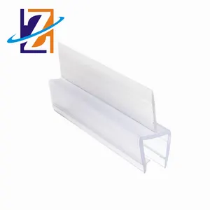 Fabriek Op Maat Gemaakte Badkamer Waterdichte Rand Glas Plastic Pvc Rubber Guard Clear Plastic Douchedeur Afdichting Strip