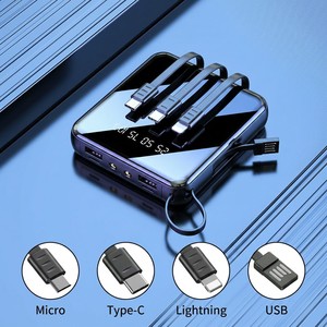 Chargeur portable <span class=keywords><strong>20000mAh</strong></span>, mini batterie externe de poche, charge rapide <span class=keywords><strong>25W</strong></span> PD avec câbles intégrés, écran LED numérique, batterie externe - Product Image 2