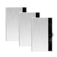 Dompet Kartu Logam Stainless Steel Custom Murah dan Populer untuk Hadiah Bisnis dengan Logo Cetak Laser