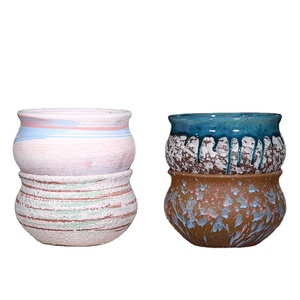 Vintage Handgemachte Steinzeug Blumentopf Kleine Keramik Sukkulente Blume Topf - Product Image 1