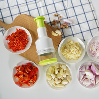 SMILE MOM Mini Handmatige Multifunctionele Groentehakker Plastic Snijder Chili Knoflook Ui Snijder Bloemenpers Kruimelaar