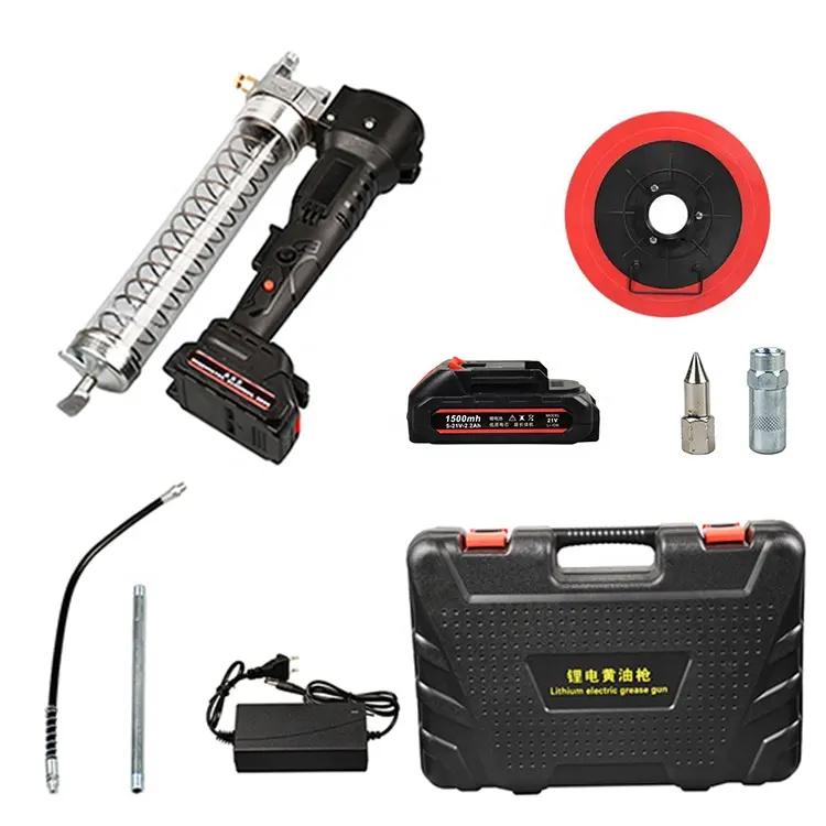 Profissional sem fio automático Heavy Duty 9000PSI graxa bomba 21V elétrica graxa óleo arma 600CC