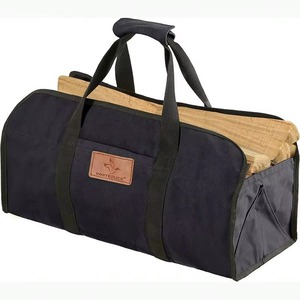 Sacs de transport en toile cirée pour bois de chauffage BSCI, en gros, à prix d'usine, pour porte-bûches en cuir - Product Image 2