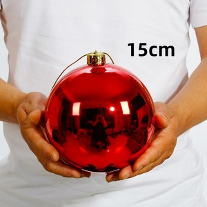 Palline di Natale in Plastica di Alta Qualità 12cm 60cm, Stampa UV Ecologica, 6 Colori, Direttamente dalla Fabbrica per lo Shopping - Product Image 1