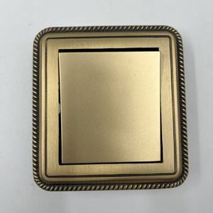 Saklar Dinding Antik Kuningan 86 Tipe <span class=keywords><strong>Single</strong></span> Double Pole Retro 250V 1/2/<span class=keywords><strong>3</strong></span>/4 <span class=keywords><strong>GANG</strong></span> Multi Outlet untuk Rumah Villa Panel Tembaga UK EU - Product Image 4