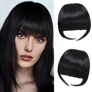 Shopee Export Supply parrucca per le donne con basette spesse, frangia dritta, pezzi di fronte naturale - Product Image 3