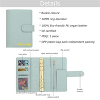 Yihe Best Seller 27 colores Saffiano Epi Leather Budget Planner Cover A6 Gold Ring Bound Register Access Wallet Portadocumentos