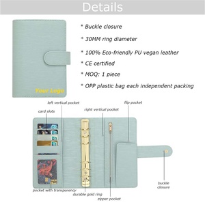 Yihe Best Seller 27 colores Saffiano Epi Leather Budget Planner Cover A6 Gold Ring Bound Register Access Wallet <span class=keywords><strong>Portadocumentos</strong></span> - Product Image 5