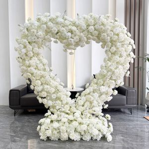 Arco de Flores en Forma de Corazón con Soporte, Fondo de Rosas Artificiales para Decoración de Escenarios de Boda, Arco de 2m en Forma de Corazón - Product Image 3