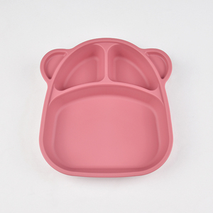 Assiette compartimentée en silicone de qualité alimentaire pour bébés, forme d'animal mignon, design sûr pour les enfants - Product Image 1