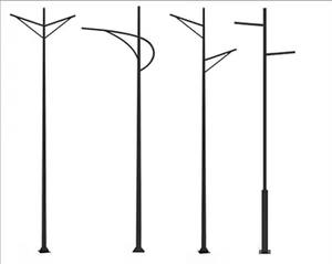 メーカーフリーデザイン3m 5m 6m 8m 10m 12m亜鉛メッキシングルアームランプポールアルミガーデン屋外ソーラー街路灯ポール - Product Image 1