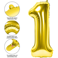 Ballons en aluminium 2026, lettres et grands chiffres (0123456789) en aluminium, ballons à l'hélium pour décorations et fournitures de fête d'anniversaire