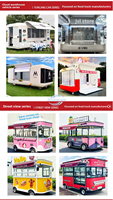 Camión de Comida Personalizable con Diseño de Grafiti, Carrito Móvil de Venta Ambulante, Camión de Comida Rápida para Exteriores con Cocina Completa